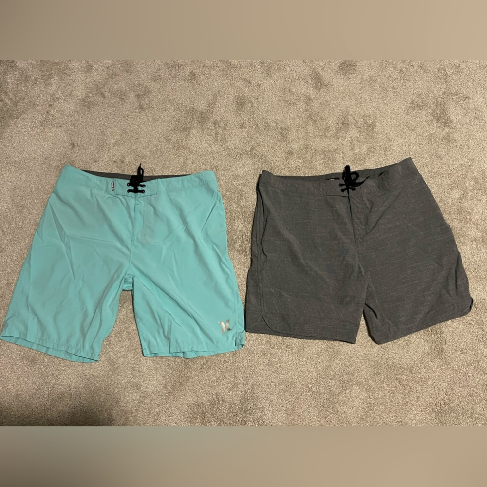 Two pairs Hurley Phantom board shorts- size 36